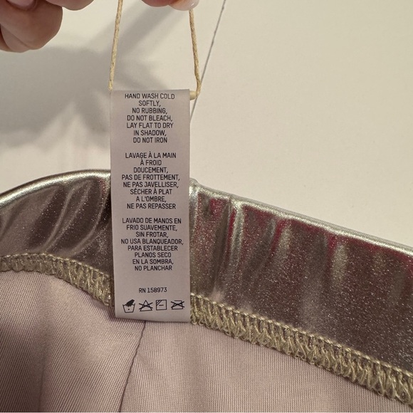 SKIMS Metallic Nickel Bike Shorts XXS | Shapewear Biker Shorts Silver - Picture 10 of 12